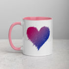 BISEXUAL SCRIBBLE HEART Mug with Color Inside