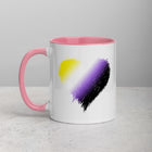 NON-BINARY SCRIBBLE HEART Mug with Color Inside