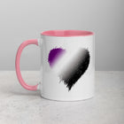 ASEXUAL/DEMISEXUAL SCRIBBLE HEART Mug with Color Inside
