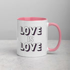 LOVE IS LOVE - ASEXUAL/DEMISEXUAL COLORS Mug with Color Inside
