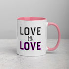 LOVE IS LOVE - ASEXUAL/DEMISEXUAL COLORS 3 Mug with Color Inside