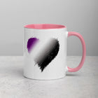 ASEXUAL/DEMISEXUAL SCRIBBLE HEART Mug with Color Inside