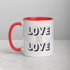 LOVE IS LOVE - ASEXUAL/DEMISEXUAL COLORS Mug with Color Inside