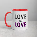 LOVE IS LOVE - ASEXUAL/DEMISEXUAL COLORS 3 Mug with Color Inside