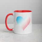 TRANSGENDER SCRIBBLE HEART Mug with Color Inside