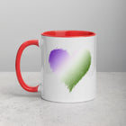 GENDER QUEER SCRIBBLE HEART Mug with Color Inside