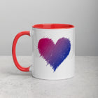 BISEXUAL SCRIBBLE HEART Mug with Color Inside