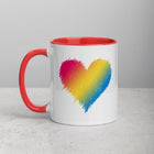 PANSEXUAL SCRIBBLE HEART Mug with Color Inside
