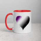 ASEXUAL/DEMISEXUAL SCRIBBLE HEART Mug with Color Inside