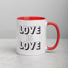 LOVE IS LOVE - ASEXUAL/DEMISEXUAL COLORS Mug with Color Inside