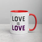 LOVE IS LOVE - ASEXUAL/DEMISEXUAL COLORS 3 Mug with Color Inside