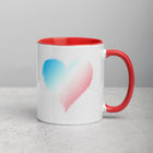 TRANSGENDER SCRIBBLE HEART Mug with Color Inside