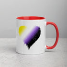 NON-BINARY SCRIBBLE HEART Mug with Color Inside