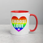 CHOOSE LOVE Mug with Color Inside