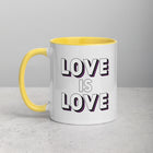 LOVE IS LOVE - ASEXUAL/DEMISEXUAL COLORS Mug with Color Inside