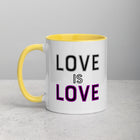 LOVE IS LOVE - ASEXUAL/DEMISEXUAL COLORS 3 Mug with Color Inside