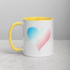 TRANSGENDER SCRIBBLE HEART Mug with Color Inside