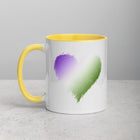 GENDER QUEER SCRIBBLE HEART Mug with Color Inside
