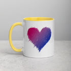 BISEXUAL SCRIBBLE HEART Mug with Color Inside