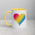 PANSEXUAL SCRIBBLE HEART Mug with Color Inside