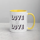 LOVE IS LOVE - ASEXUAL/DEMISEXUAL COLORS Mug with Color Inside