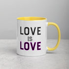 LOVE IS LOVE - ASEXUAL/DEMISEXUAL COLORS 3 Mug with Color Inside