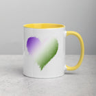 GENDER QUEER SCRIBBLE HEART Mug with Color Inside