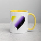 NON-BINARY SCRIBBLE HEART Mug with Color Inside