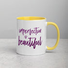 IMPERFECTION IS BEAUTIFUL Mug with Color Inside
