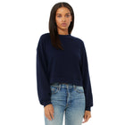 Pre-Order -- STUPID CANADIAN BIRD Women's Crop Raglan Fleece Crewneck Sweatshirt