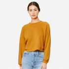 Pre-Order -- STUPID CANADIAN BIRD Women's Crop Raglan Fleece Crewneck Sweatshirt