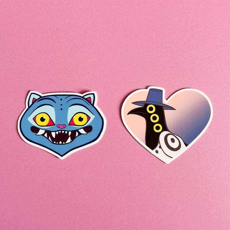 DEMON PETS SET Vinyl Stickers, choose one or both