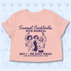 PREORDER --SUNSET COCKTAILS Women's crop shirt