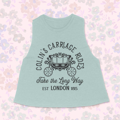 COLIN'S CARRIAGE RIDES Women's Racerback Cropped Tank