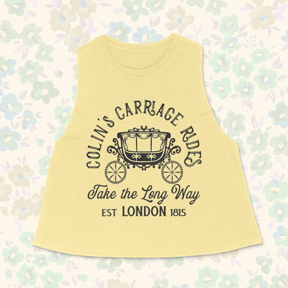 COLIN'S CARRIAGE RIDES Women's Racerback Cropped Tank