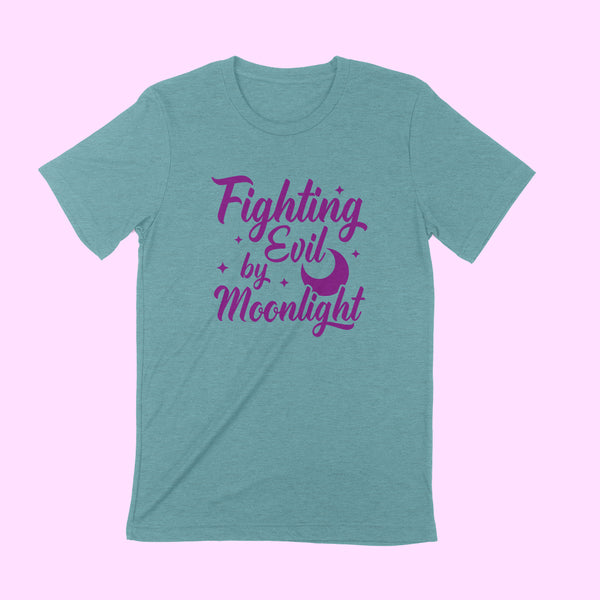 FIGHTING EVIL BY MOONLIGHT Unisex T-shirt.