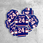 HOCKEY JERSEY Vinyl Stickers, choose one or the whole set