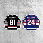HOCKEY JERSEY Vinyl Stickers, choose one or the whole set