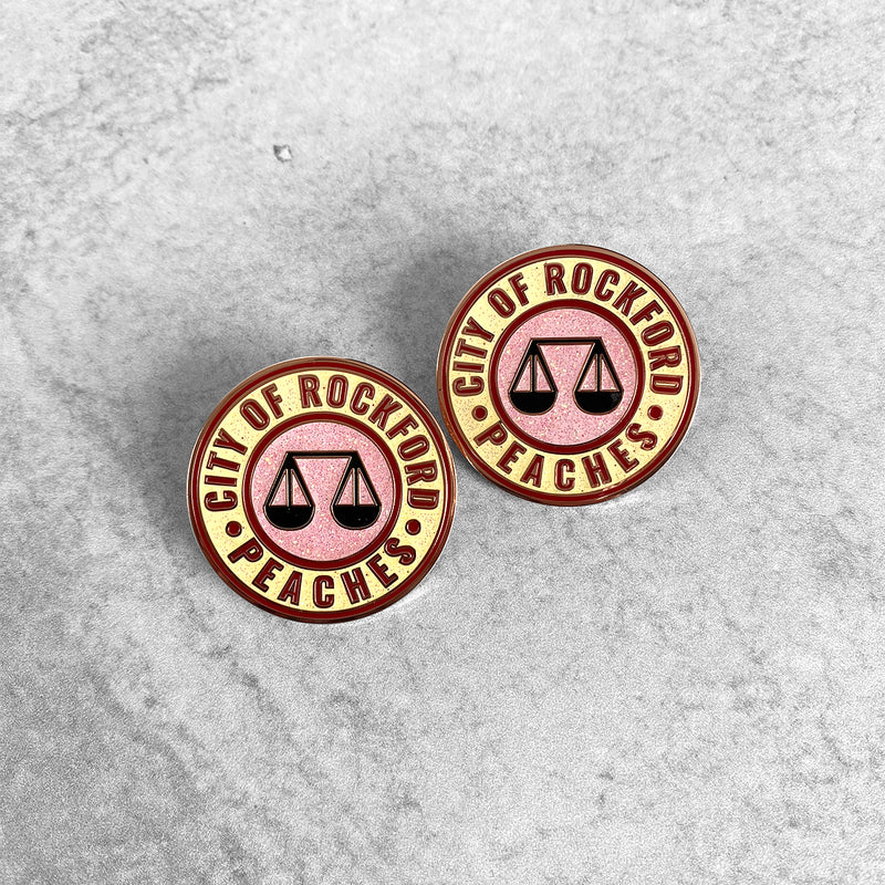 ROCKFORD PEACHES Lapel Pin