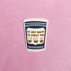 NYC GREEK CUP Vinyl Sticker