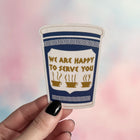 NYC GREEK CUP Vinyl Sticker