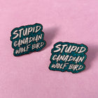 STUPID WOLF BIRD Lapel Pin