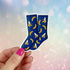 BANANA BLUEBERRY SOCKS Vinyl Stickers