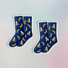BANANA BLUEBERRY SOCKS Vinyl Stickers