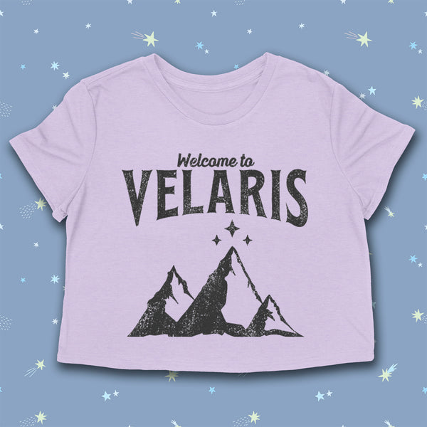 PREORDER -- WELCOME TO VELARIS  Women's crop shirt