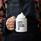 ANTI-SOCIAL AF Mug with Color Inside