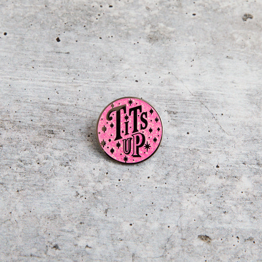TITS UP lapel pin