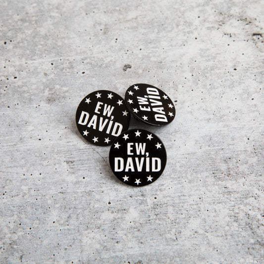 SECONDS SALE -- Ew, David Lapel Pin -- Slightly Imperfect!