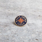 HIGHER FURTHER FASTER lapel pin
