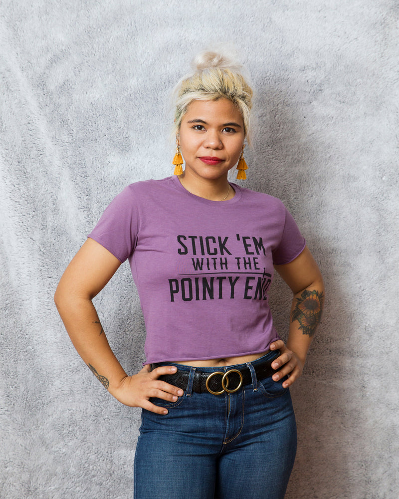 ALLERGIC TO COLOR Women's crop shirt